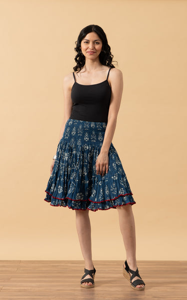 Macarena Skirt, Long, Blue Tegan