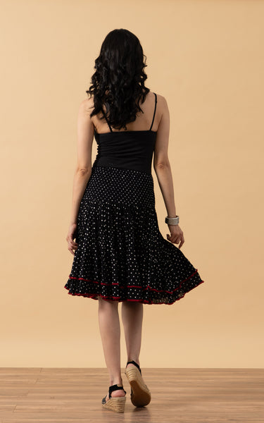 Macarena Skirt, Short, Flower Dot Indigo