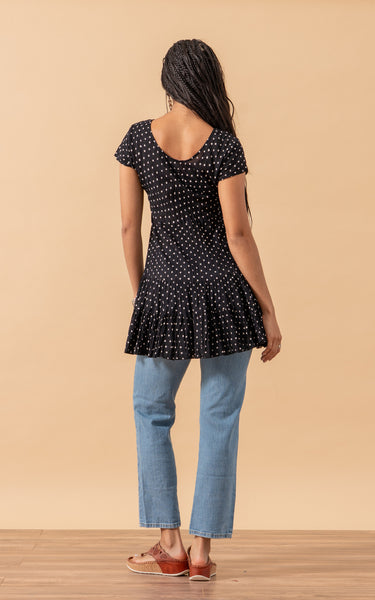 Paloma Tunic, 3/4 Sleeve, Dulce Indigo