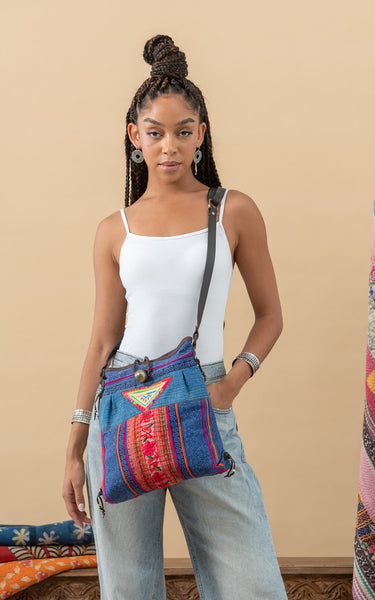 Hill Tribe Crossbody, Dark Taupe