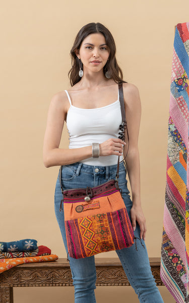 Hill Tribe Crossbody, Turquoise Green