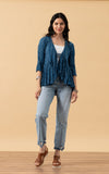 Maya Shrug, 3/4 Sleeve, Willow Stripe