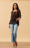Maya Shrug, 3/4 Sleeve, Dakota Stripe