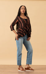 Maya Shrug, 3/4 Sleeve, Dakota Stripe