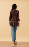 Maya Shrug, 3/4 Sleeve, Dakota Stripe