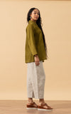Pintuck Jacket, Mixed Direction, Citron