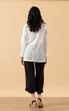Pintuck Jacket, Mixed Direction, White