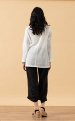 Pintuck Jacket, Mixed Direction, White
