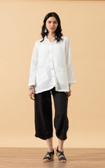 Pintuck Jacket, Mixed Direction, White