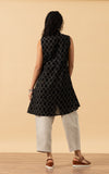 Pintuck Vest, High Low Hem, Taupe Circle