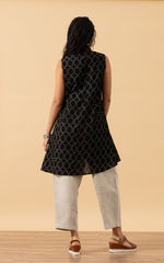 Pintuck Vest, High Low Hem, Taupe Circle