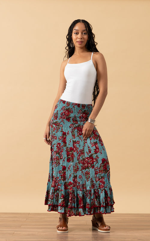 Macarena Skirt, Long, Passion Flower
