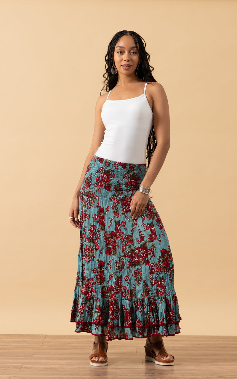 Macarena Skirt, Long, Passion Flower