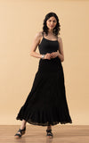 Macarena Skirt, Long, Solid Black