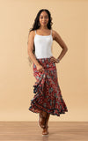 Macarena Skirt, Short, Red & Turquoise Floral