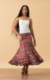 Macarena Skirt, Short, Red & Turquoise Floral