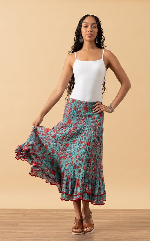 Macarena Skirt, Short, Gemma Turquoise
