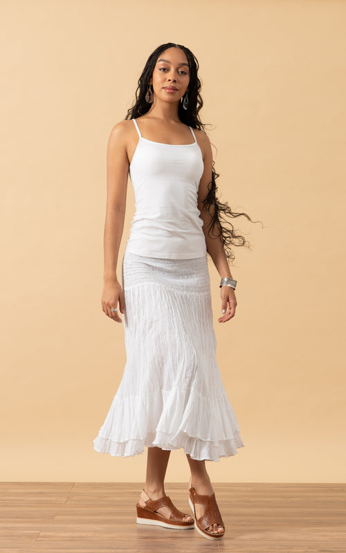 Macarena Skirt, Short, Solid White