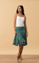 Macarena Skirt, Mini, Peacock Floral