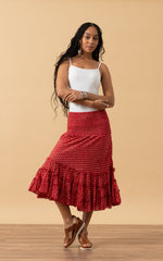 Lola Skirt, Short, Scarlet Calico
