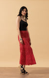 Pico Skirt, Short, Scarlet Calico