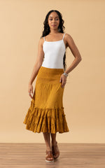 Lola Skirt, Short, Curry Calico