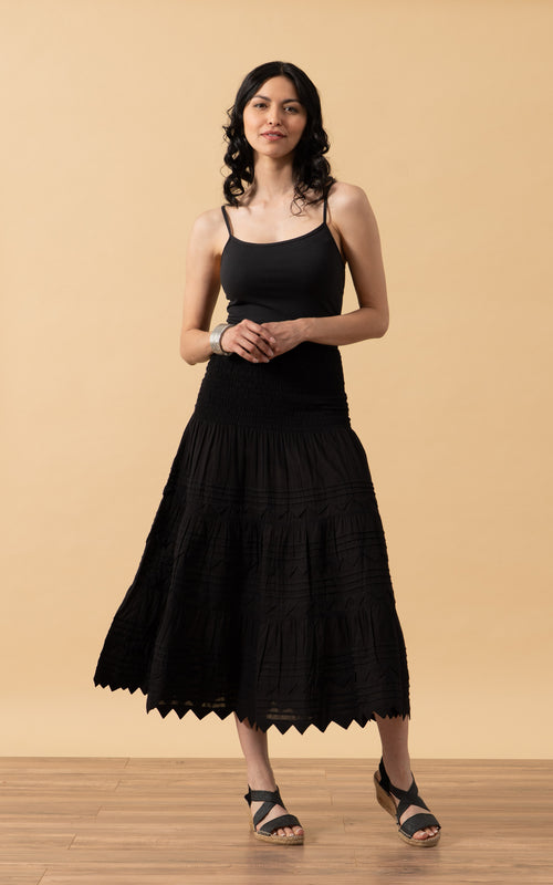 Pico Skirt, Short, Solid Black
