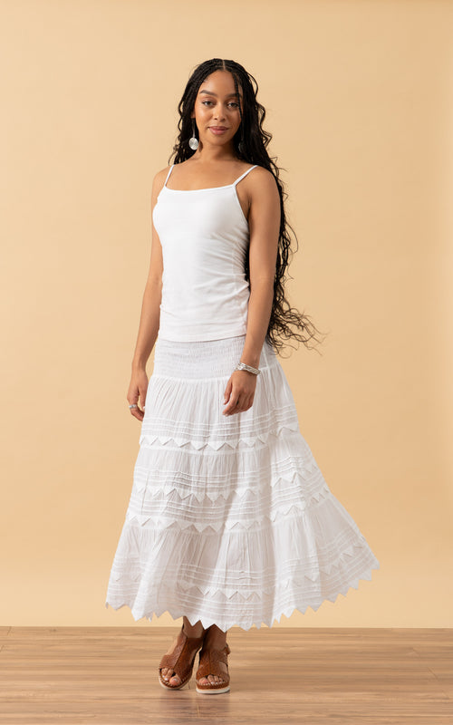 Pico Skirt, Short, Solid White