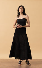 Pico Skirt, Long, Solid Black