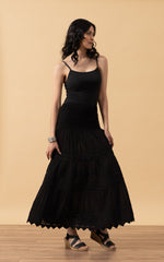 Pico Skirt, Long, Solid Black