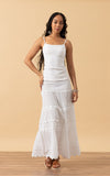 Pico Skirt, Long, Solid White