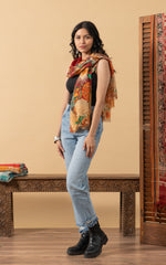 Silk Wool Shawl, Autumn