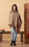 Tribal Shawl, Large, Beige Ethnic
