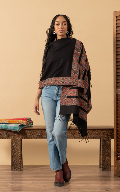 Tribal Shawl, Black Diamond