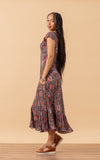 Sedona Dress, Long, Cap Sleeve, Gemma Taupe