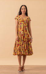 Paloma Dress, Long, Cap Sleeve, Marisol