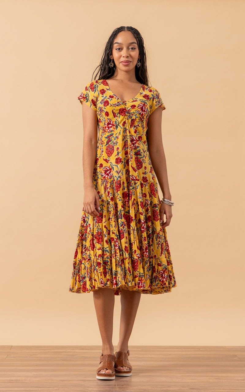 Paloma Dress, Long, Cap Sleeve, Marisol