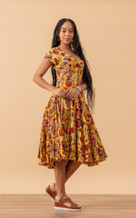 Paloma Dress, Long, Cap Sleeve, Marisol