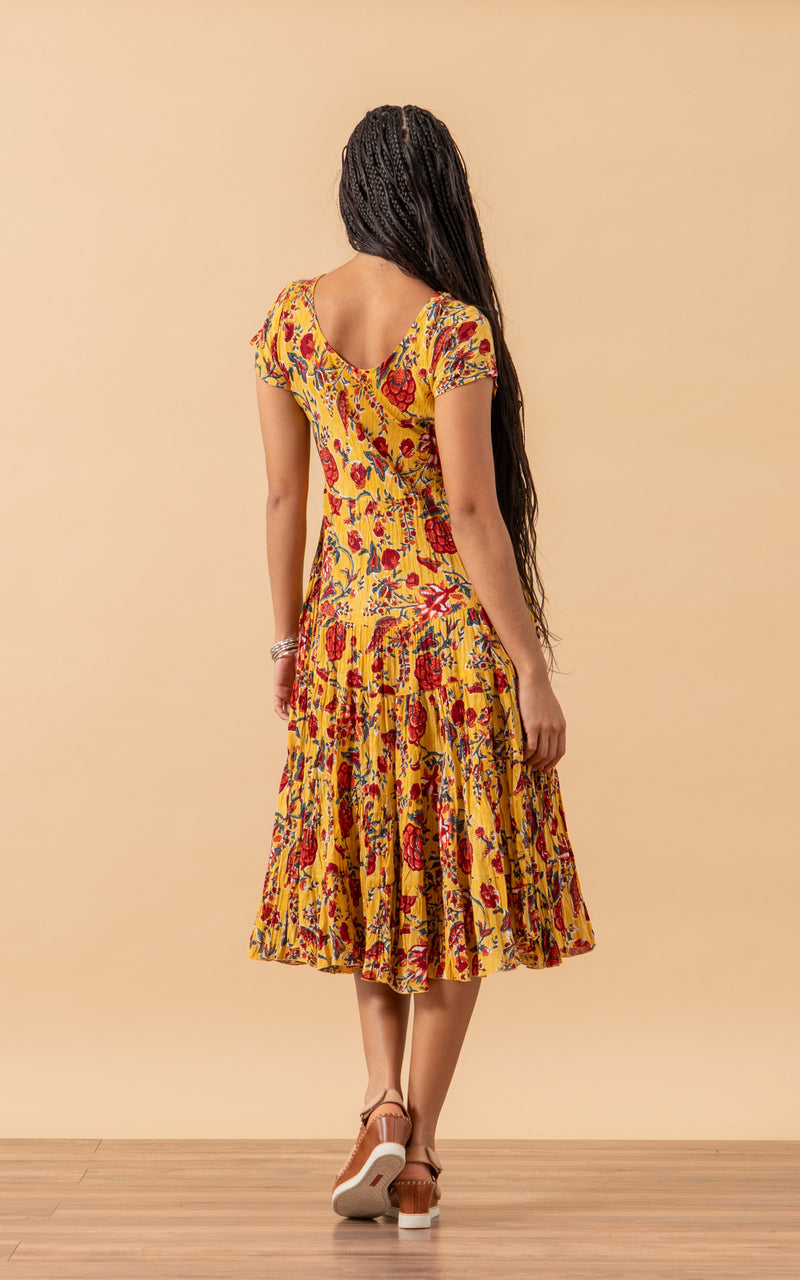 Paloma Dress, Long, Cap Sleeve, Marisol