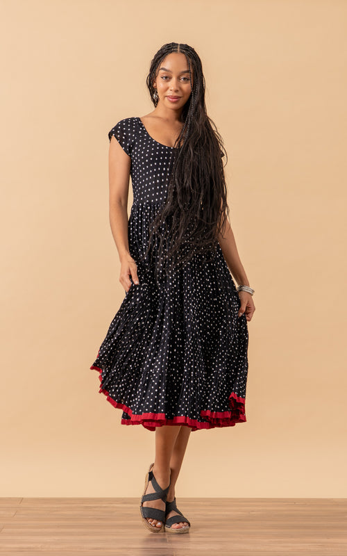 Baila Conmigo, Cap Sleeve, Spanish Dot