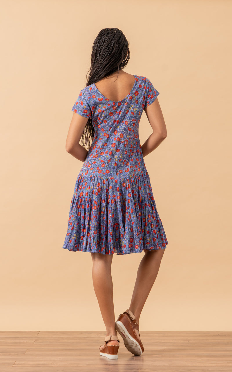 Paloma Dress, Short, Cap Sleeve, Violette