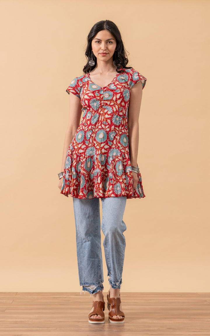 トップス rosarymoon horse print pintuck tunic TUNIC - ROSARYMOON OFFICIAL WEB STORE