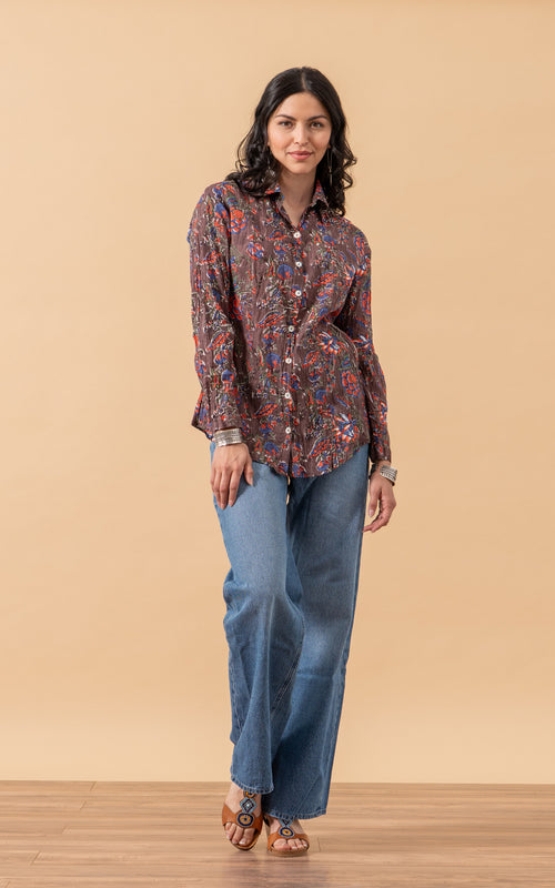 Regina Blouse, Gemma Taupe