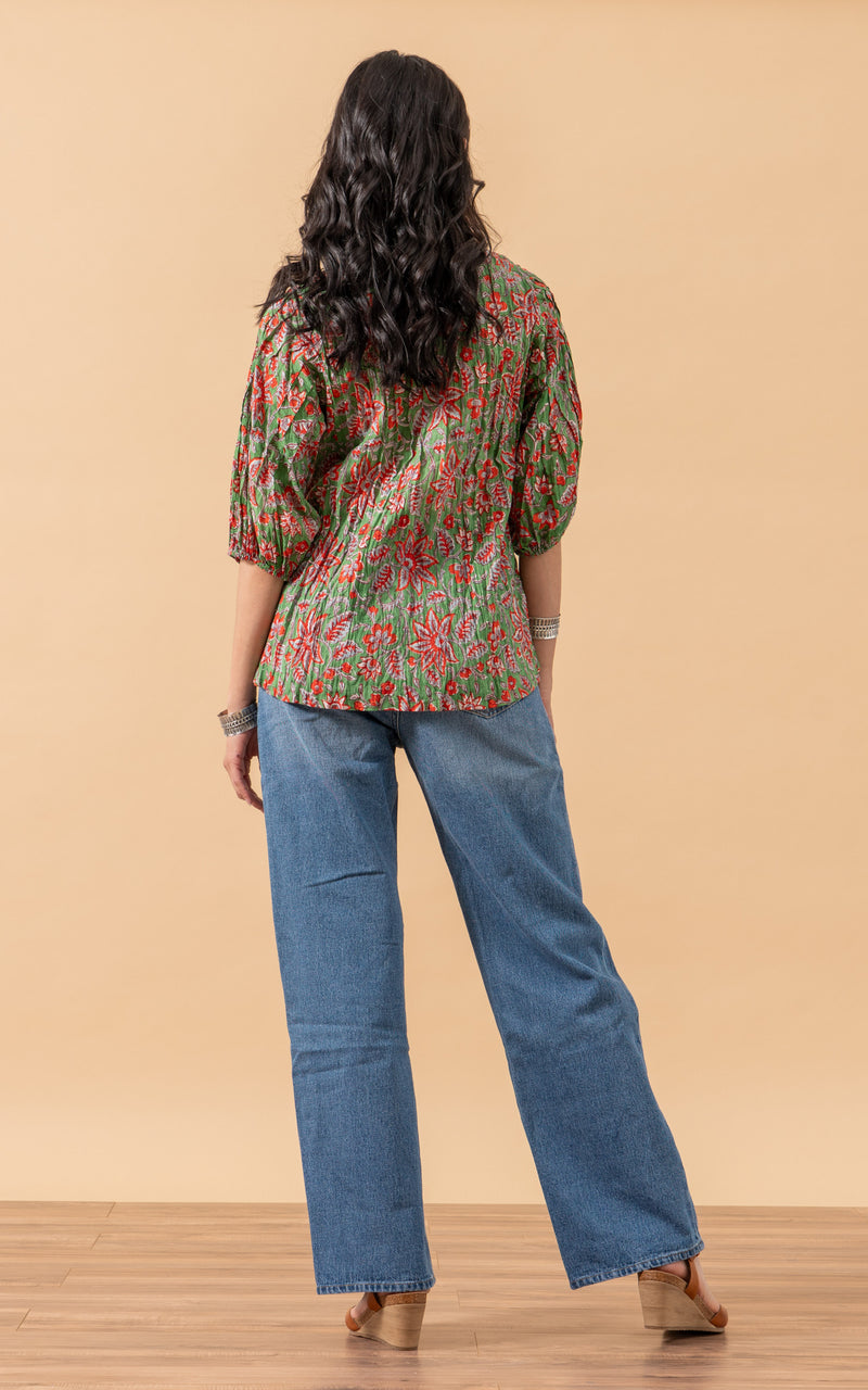 Puebla Blouse, 3/4 Sleeve, Jada