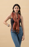 Boiled Wool Scarf, Soft Red
