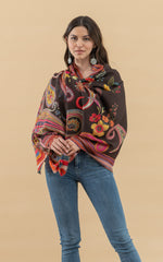 Silk Wool Shawl, Large Size