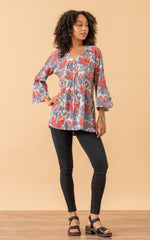 Camila Blouse, 3/4 Sleeve, Garden Floral