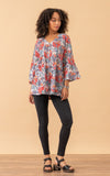 Camila Blouse, 3/4 Sleeve, Garden Floral