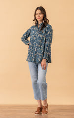 Everyday Shirt, Long Sleeve, Indigo Lily