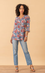 Violeta Blouse, 3/4 Sleeve, Garden Floral